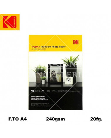 KODAK CARTA FOTOGRAFICA INK JET PREMIUM SUPER GL 240g.A4 20fg.KP0093
