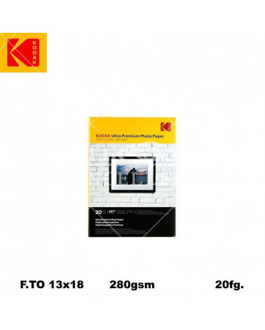 KODAK CARTA FOTOGRAFICA INK JET 13X18 ULTRA GL 280g.20fg.KP0089