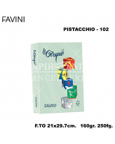 FAVINI CARTA A4 160gr.250fg.PISTACCHIO-TENUE-FOTOCOPIE