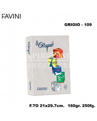 FAVINI CARTA A4 160gr.250fg.GRIGIO-TENUE-FOTOCOPIE