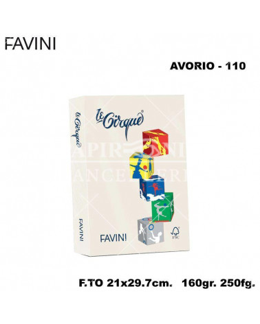FAVINI CARTA A4 160gr.250fg.AVORIO-TENUE-FOTOCOPIE