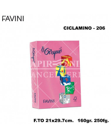 FAVINI CARTA A4 160gr.250fg.CICLAMINO-FORTE-FOTOCOPIE