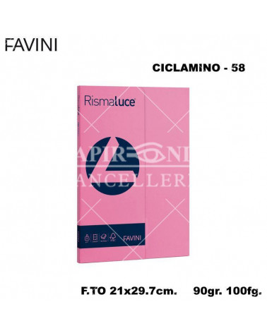 FAVINI RISMALUCE SMALL A4 90gr.100fg.CICLAMINO-FOTOCOPIE
