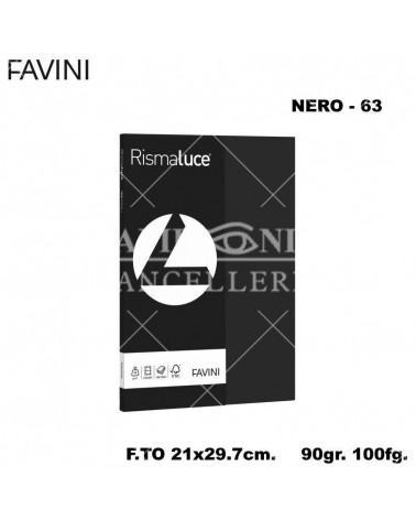 FAVINI RISMALUCE SMALL A4 90gr.100fg.NERO-FOTOCOPIE