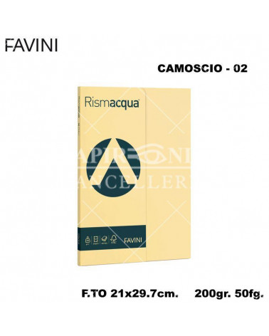 FAVINI RISMACQUA SMALL A4 200gr.50fg.CAMOSCIO-FOTOCOPIE