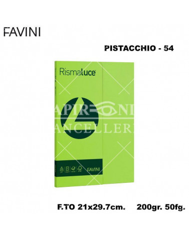FAVINI RISMALUCE SMALL A4 200gr.50fg.PISTACCHIO-FOTOCOPIE