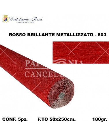 C.ROSSI CRESPO 180GR.50X250CM.ROSSO 803-METAL [5PZ]