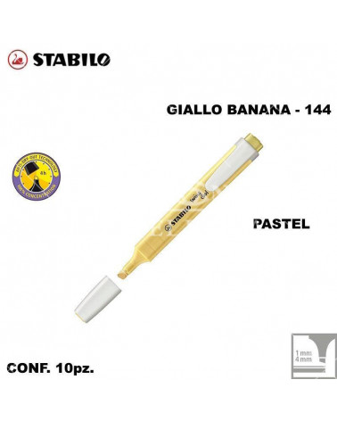 STABILO SWING COOL PASTEL GIALLO BANANA EVIDENZIATORE-144 [10PZ]