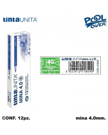 TINTA UNITA PASTELLO MINA 4MM. VERDE FLUO 40 41849 [12PZ]