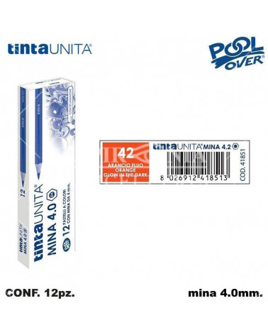 TINTA UNITA PASTELLO MINA 4MM. ARANCIO FLUO 42 41851 [12PZ]