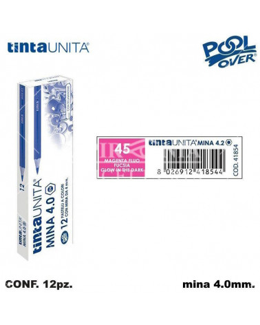 TINTA UNITA PASTELLO MINA 4MM. MAGENTA FLUO 45 41854 [12PZ]