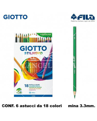 GIOTTO PASTELLO STILNOVO 18COL[6PZ]