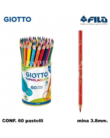 GIOTTO PASTELLO SUPERLACCATO BARATTOLO 60PZ.