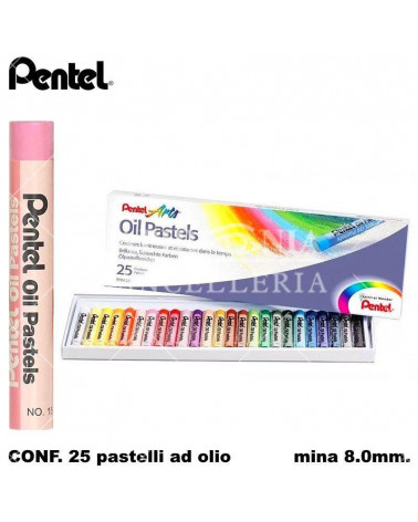 PENTEL PASTELLO OLIO 25COL.