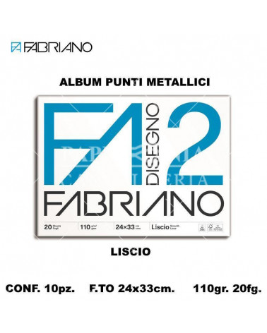FABRIANO ALBUM F2 24X33 20 FG.DISEGNO LISCIO[10PZ]