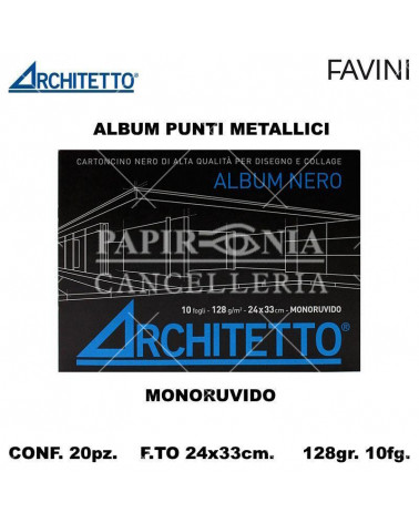 ARCHITETTO ALBUM NERO 24X33 10FG. 90129 DISEGNO [20PZ]