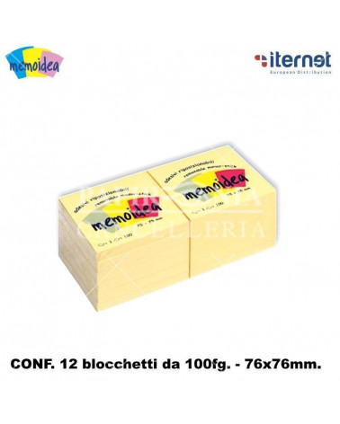 MEMOIDEA NOTES ADESIVI 76X76 [12PZ]
