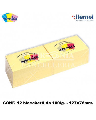 MEMOIDEA NOTES ADESIVI 76X127 [12PZ]