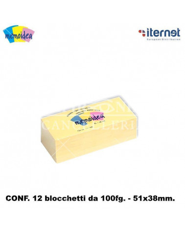 MEMOIDEA NOTES ADESIVI 38X51 [12PZ]