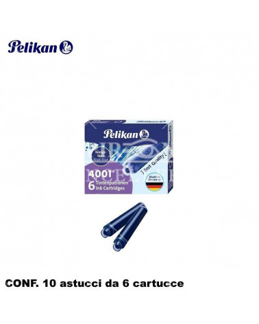 PELIKAN CARTUCCE  INCHIOSTRO STILOGRAFICO TP/6  BLU [10PZ]