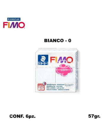 STAEDTLER PASTA FIMO SOFT 8020-0 BIANCO [6PZ]