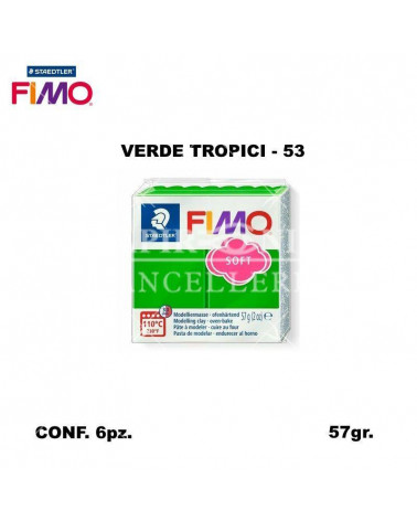 STAEDTLER PASTA FIMO SOFT 8020-53 VERDE TROPICI [6PZ]