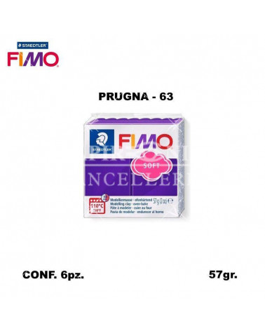 STAEDTLER PASTA FIMO SOFT 8020-63 PRUGNA [6PZ]