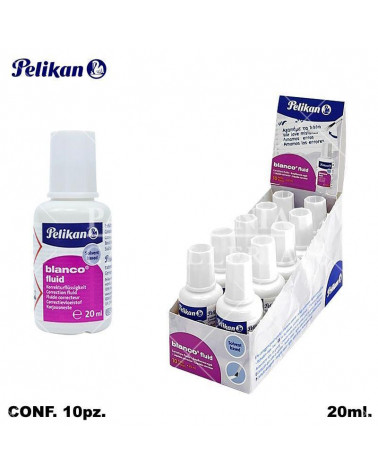 PELIKAN CORRETTORE BLANCO CON PENNELLO 20ml.10PZ.