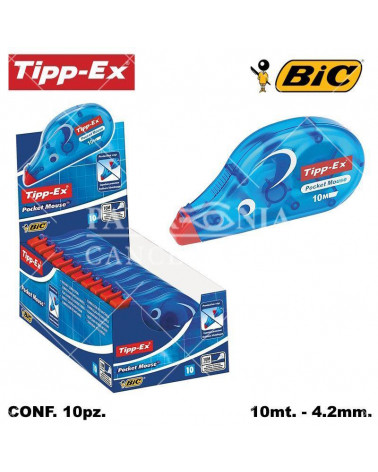 BIC CORRETTORE TIPP-EX 10PZ. NASTRO-POCKET-10M