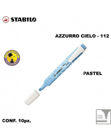 STABILO SWING COOL PASTEL AZZURRO CIELO EVIDENZIATORE-112 [10PZ]