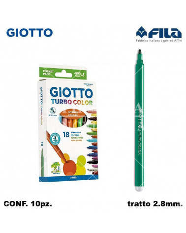 GIOTTO TURBO COLOR 18COL.PENNARELLO [10PZ]