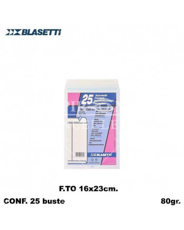 BLASETTI BUSTE A SACCO 16X23 POSTALI 0535 25PZ