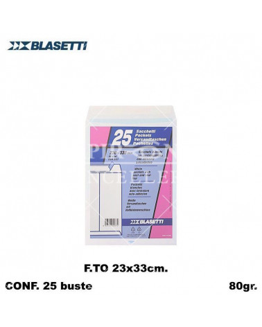 BLASETTI BUSTE A SACCO 23X33 POSTALI 0537 25PZ