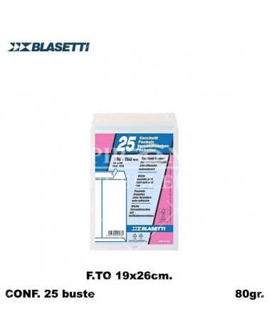 BLASETTI BUSTE A SACCO 19X26 POSTALI 0536 25PZ