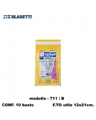 BLASETTI BUSTE IMBOTTITE -B- 711  12X21 14X27-POSTALI [10PZ]