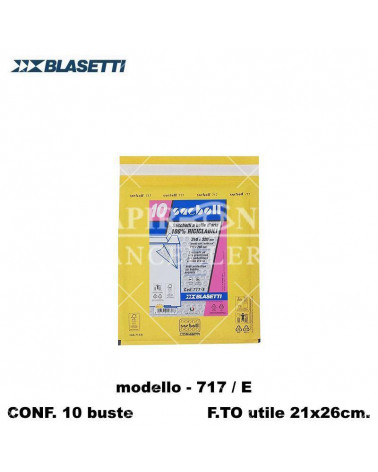 BLASETTI BUSTE IMBOTTITE -E- 717  21X26 24X32-POSTALI [10PZ]