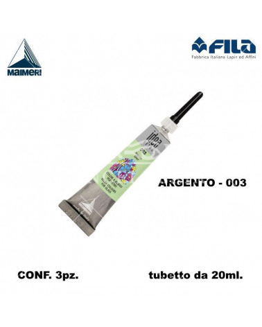 MAIMERI PASTA VETRO RILIEVO PIOMBO 20ml.ARGENTO 003 [3PZ]