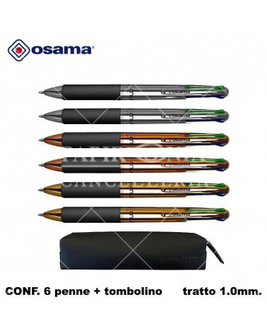OSAMA SFERA 4 COLORI CROMATA 6PZ. C/TOMBOLINO