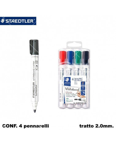 STAEDTLER LUMOCOLOR PER LAVAGNA 351-2 4colori