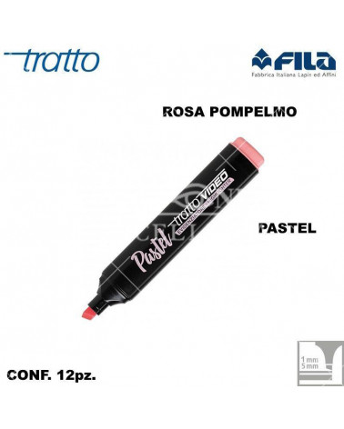 TRATTO VIDEO ROSA POMPELMO PASTEL EVIDENZIATORE [12PZ]