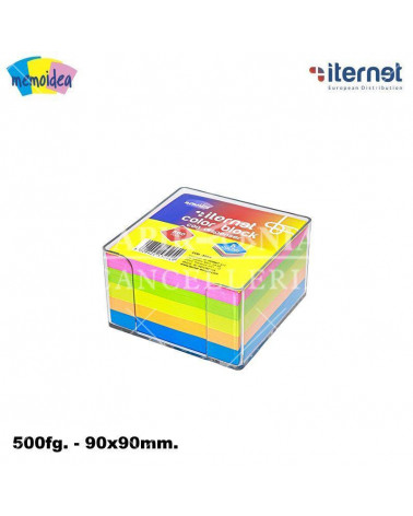 MEMOIDEA COLOR BLOCK 90x90 500fg.+ DISPENSER