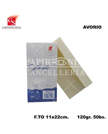 GS BUSTE PERLA AVORIO 50PZ.120GR.11X22