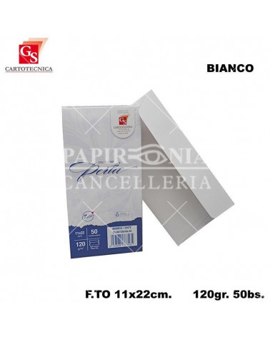 GS BUSTE PERLA BIANCHE 50PZ.120GR.11X22