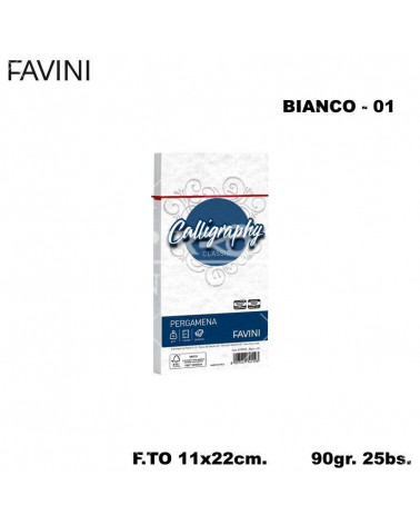 FAVINI PERGAMENA CALLIGRAPHY 90GR.25BS.C4 BIANCO 01