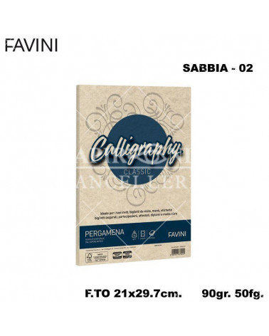 FAVINI PERGAMENA CALLIGRAPHY 90GR.50FG.A4 SABBIA 02
