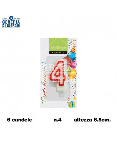 CERERIA DI GIORGIO CANDELA A NUMERO N.4 [6PZ]