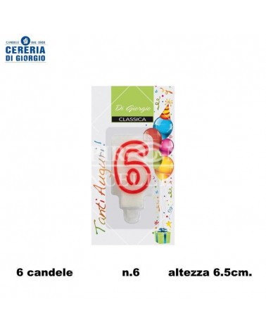CERERIA DI GIORGIO CANDELA A NUMERO N.6 [6PZ]