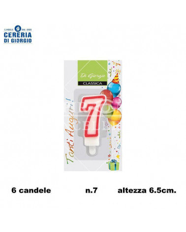 CERERIA DI GIORGIO CANDELA A NUMERO N.7 [6PZ]