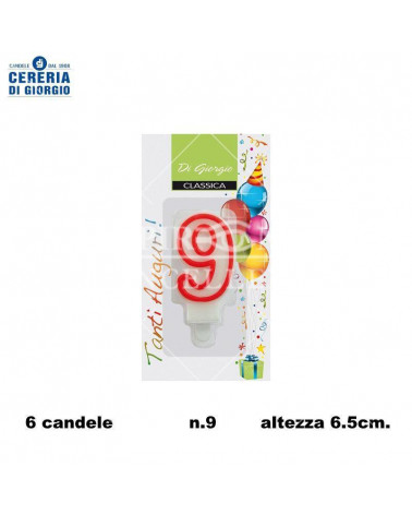 CERERIA DI GIORGIO CANDELA A NUMERO N.9 [6PZ]