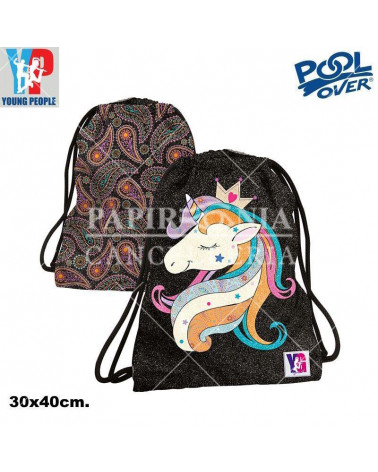 SAKKY BAG UNICORN NERO 51084